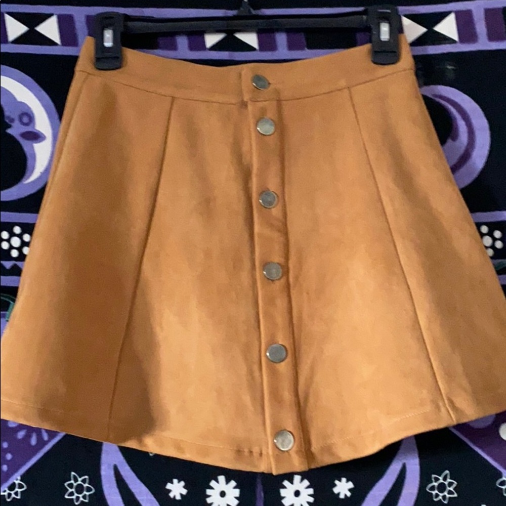 Suede miniskirt